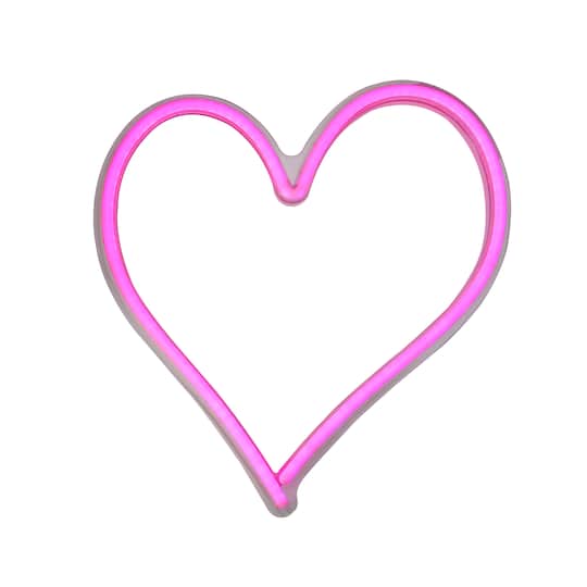 Northlight 13.5in Pink Heart Led Neon Style Valentine'S Day Wall Sign, One Size, Pink